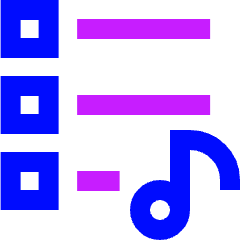 Play List 7 Icon from Sharp Neon Set