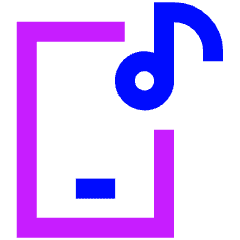 Play List Phone Icon from Sharp Neon Set