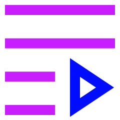 Playlist Icon from Sharp Neon Set
