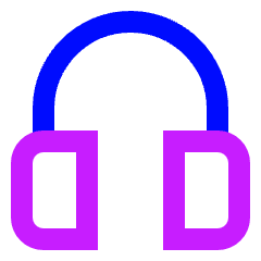 Headphones Icon from Sharp Neon Set