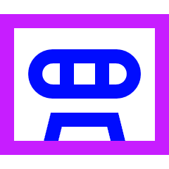 Tape Cassette Record Icon from Sharp Neon Set