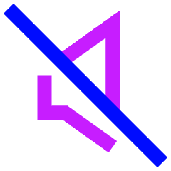 Volume Off Icon from Sharp Neon Set