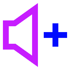 Volume Up Icon from Sharp Neon Set