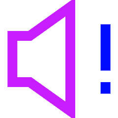 Volume Warning Icon from Sharp Neon Set