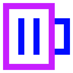 Beer Mug Icon from Sharp Neon Set