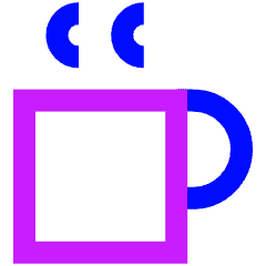 Coffee Mug Icon from Sharp Neon Set