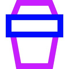 Coffee Takeaway Cup Icon from Sharp Neon Set