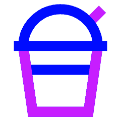 Milkshake Icon from Sharp Neon Set