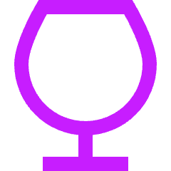 Wine Glass Icon from Sharp Neon Set