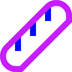 Baguette Icon from Sharp Neon Set