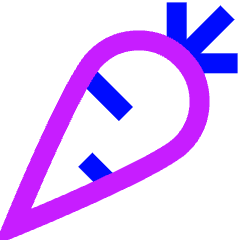 Carrot Icon from Sharp Neon Set