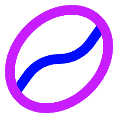 Coffee Bean Icon from Sharp Neon Set