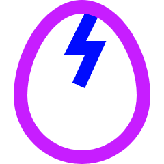 Cracked Egg Icon from Sharp Neon Set