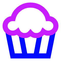 Cupcake Icon from Sharp Neon Set