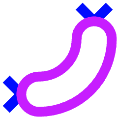 Sausage Processed Food Icon from Sharp Neon Set