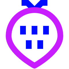 Strawberry Icon from Sharp Neon Set