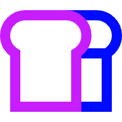 Toast Icon from Sharp Neon Set