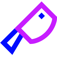 Knife 1 Icon from Sharp Neon Set