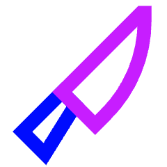 Knife 2 Icon from Sharp Neon Set