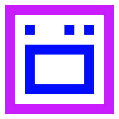 Oven Icon from Sharp Neon Set