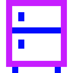 Refrigerator Icon from Sharp Neon Set