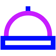 Serving Dome Icon from Sharp Neon Set