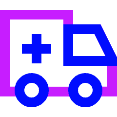 Ambulance Icon from Sharp Neon Set