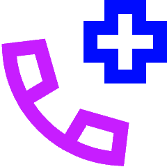 Emergency Call Icon from Sharp Neon Set