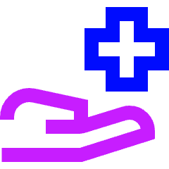 Insurance Hand Icon from Sharp Neon Set