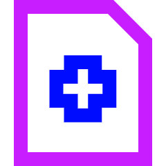 Medical Files Report History Icon from Sharp Neon Set