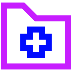 Medical Folder Icon from Sharp Neon Set