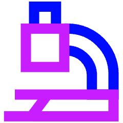 Microscope Observation Sciene Icon from Sharp Neon Set