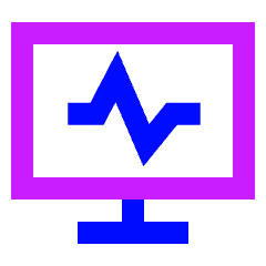 Heart Rate Monitor Icon from Sharp Neon Set