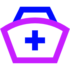 Nurse Hat Icon from Sharp Neon Set