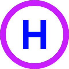 Hospital Sign Circle Icon from Sharp Neon Set