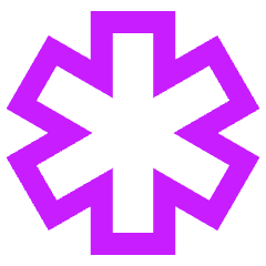 Medical Cross Symbol Icon from Sharp Neon Set
