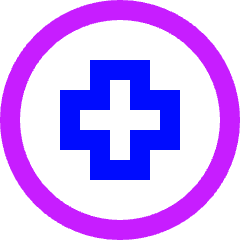 Sign Cross Circle Icon from Sharp Neon Set
