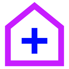 Medical House 1 Icon from Sharp Neon Set