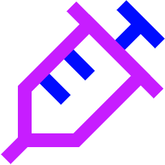 Syringe Icon from Sharp Neon Set