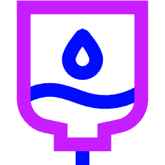 Blood Bag Donation Icon from Sharp Neon Set
