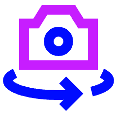 Camera Rotate Icon from Sharp Neon Set