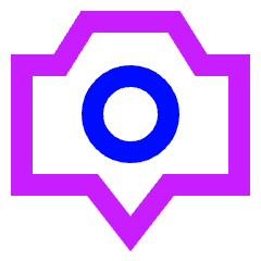 Camera Setting Pin Icon from Sharp Neon Set