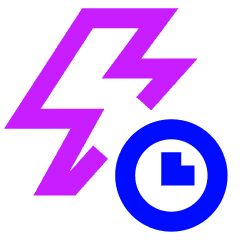 Flash Timer Icon from Sharp Neon Set