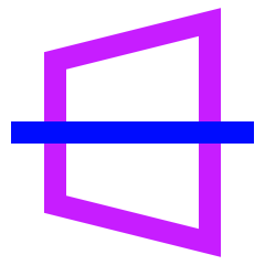 Edit Trapezoid Horizontal Icon from Sharp Neon Set