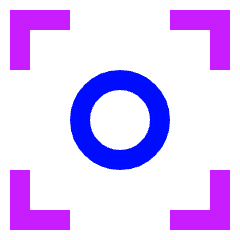 Focus Center Icon from Sharp Neon Set