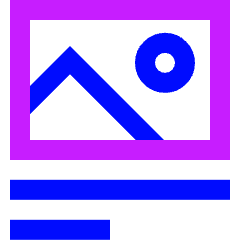 Image Caption Icon from Sharp Neon Set