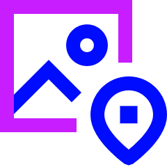 Image Location Icon from Sharp Neon Set