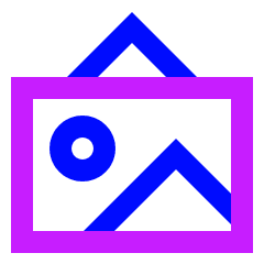 Landscape Frame Icon from Sharp Neon Set