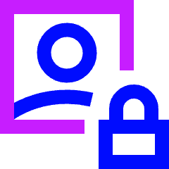 Portrait Lock Icon from Sharp Neon Set