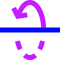 3d Rotate X Axis Icon from Sharp Neon Set
